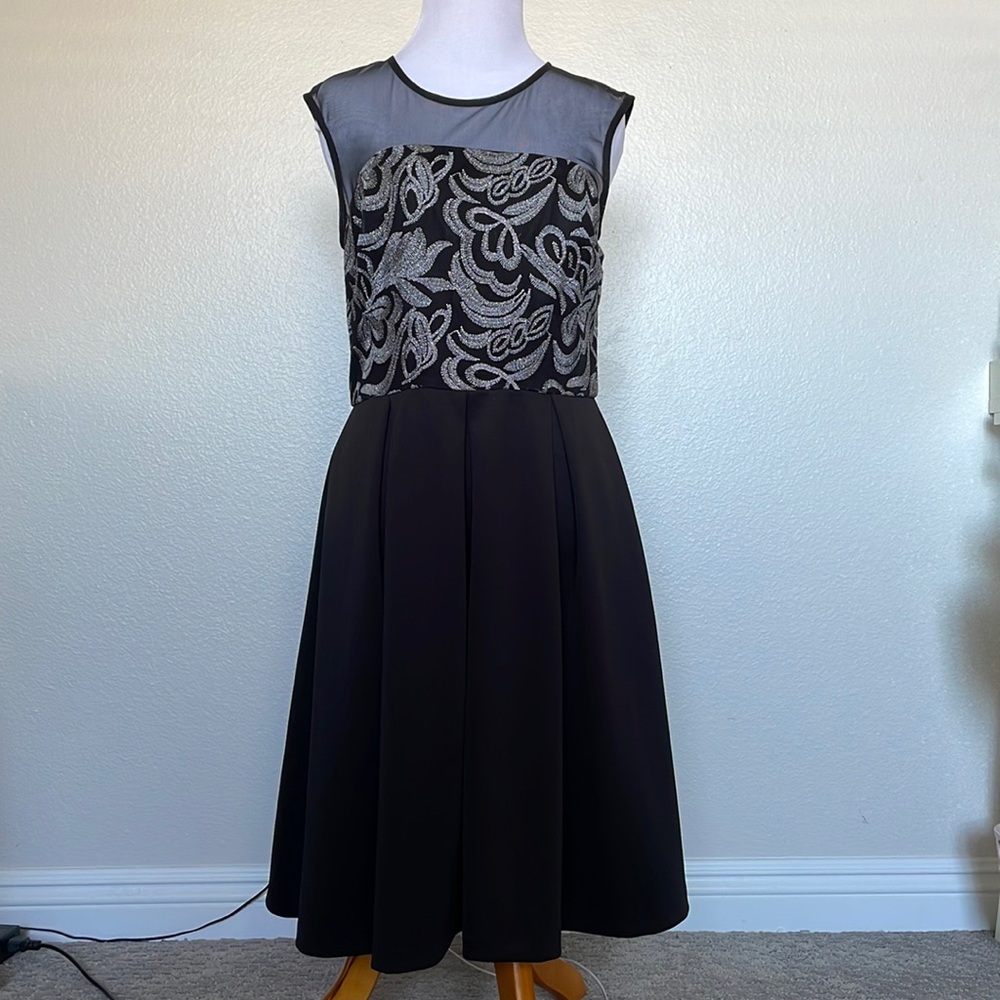 Formal black mid length dress